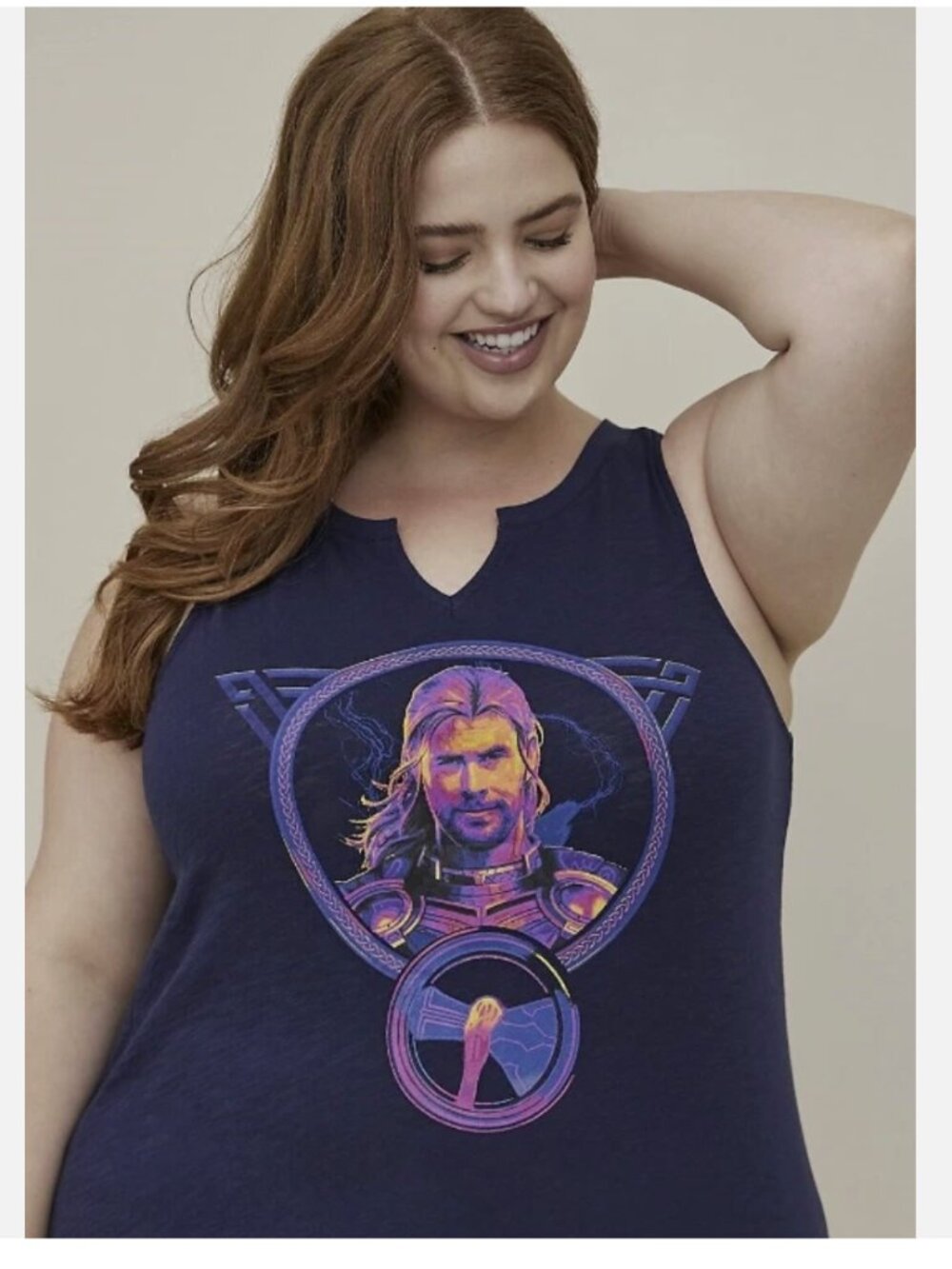 Torrid Marvel Thor Love & Thunder Graphic Tank Top Size 1 1X 100% Cotton